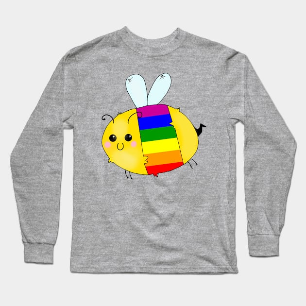 Pride Bees - Gay Long Sleeve T-Shirt by Rendi_the_Graye